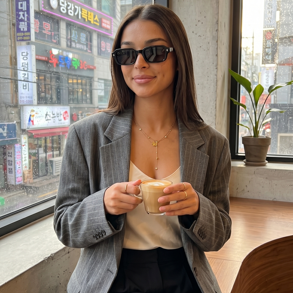 EYEKØNIK customer wearing eyewear