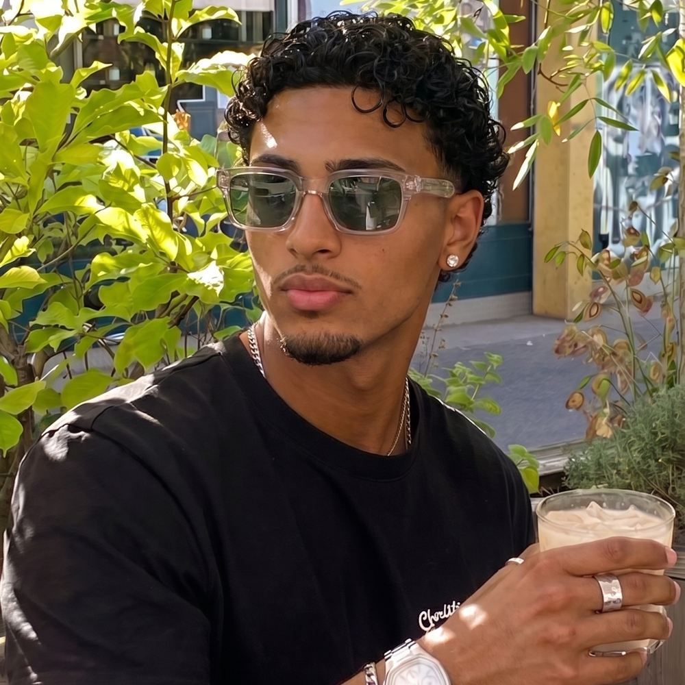 EYEKØNIK customer wearing eyewear