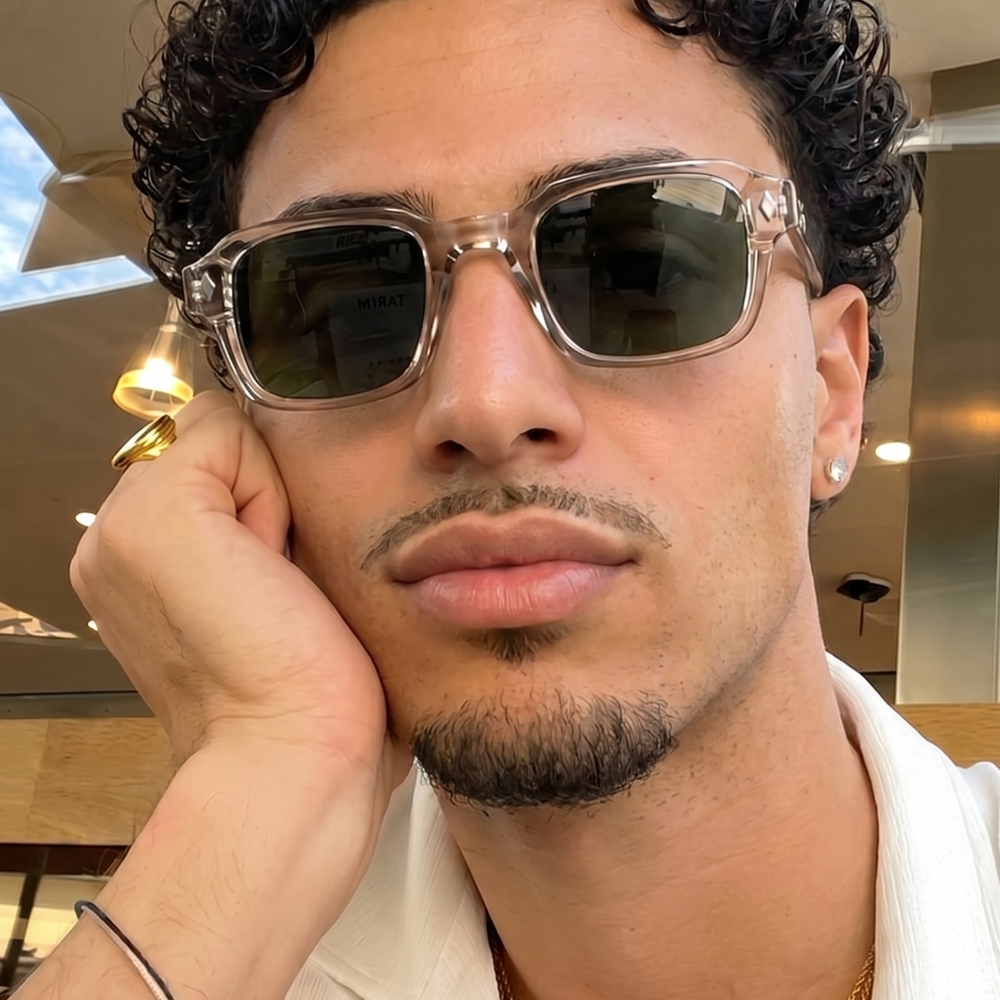 EYEKØNIK customer wearing eyewear