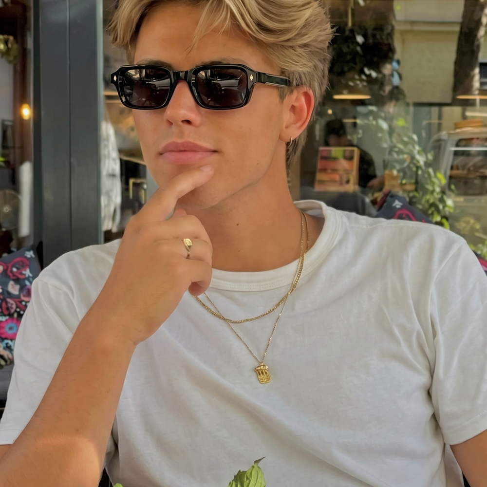 EYEKØNIK customer wearing eyewear